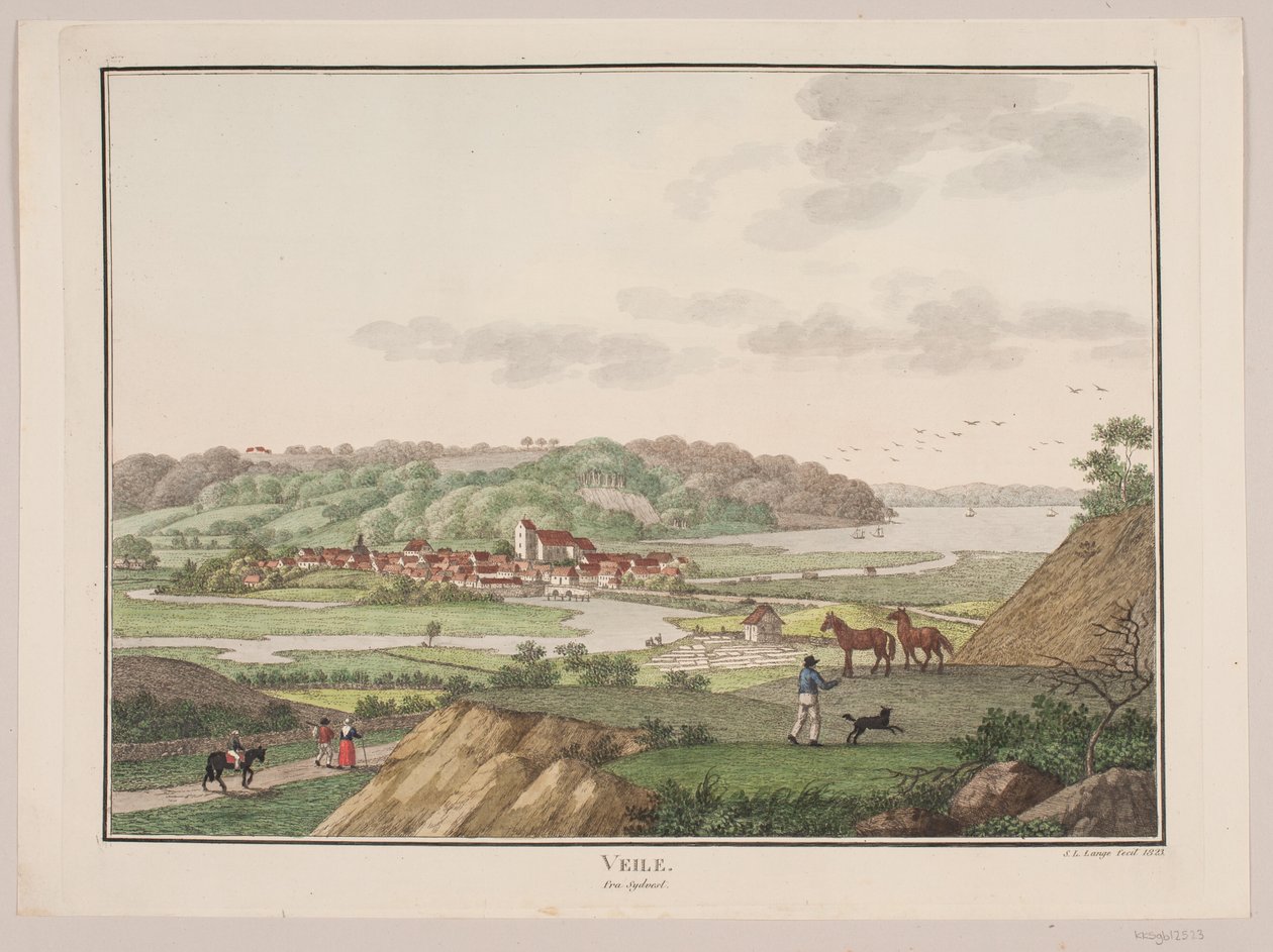 Vejle fra sørvest av Søren L. Lange