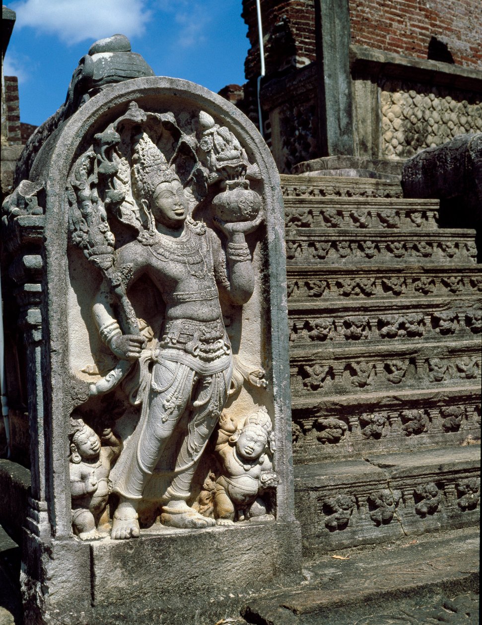 Inngangen til det buddhistiske tempelet av Sri Lankan