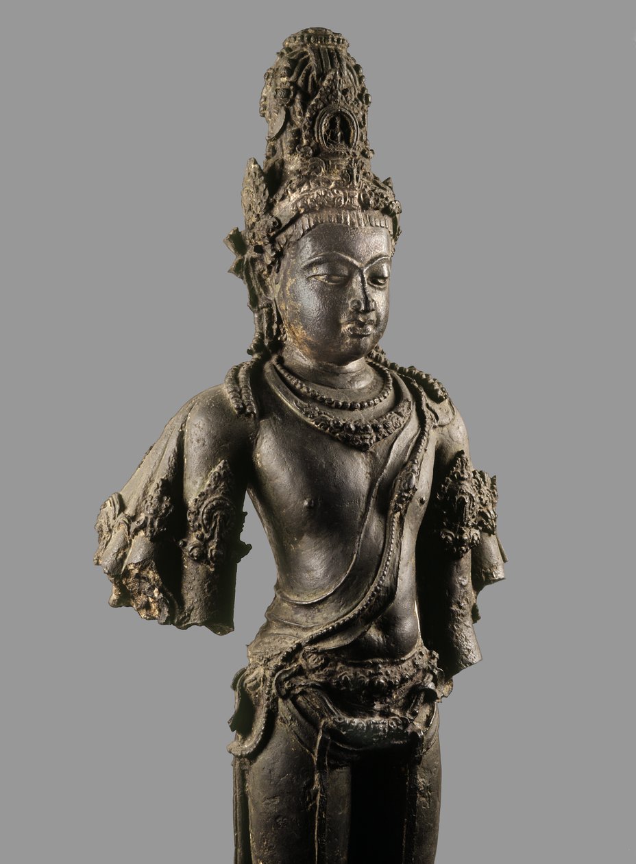 Avalokitesvara-figur fra Srivijaya-perioden, funnet i Chaiya, Thailand, 9.-10. århundre (bronse) av Srivijaya