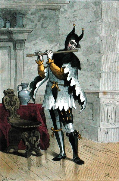 Jester i det sekstende århundre (fargegravering) av Stablo Stablo