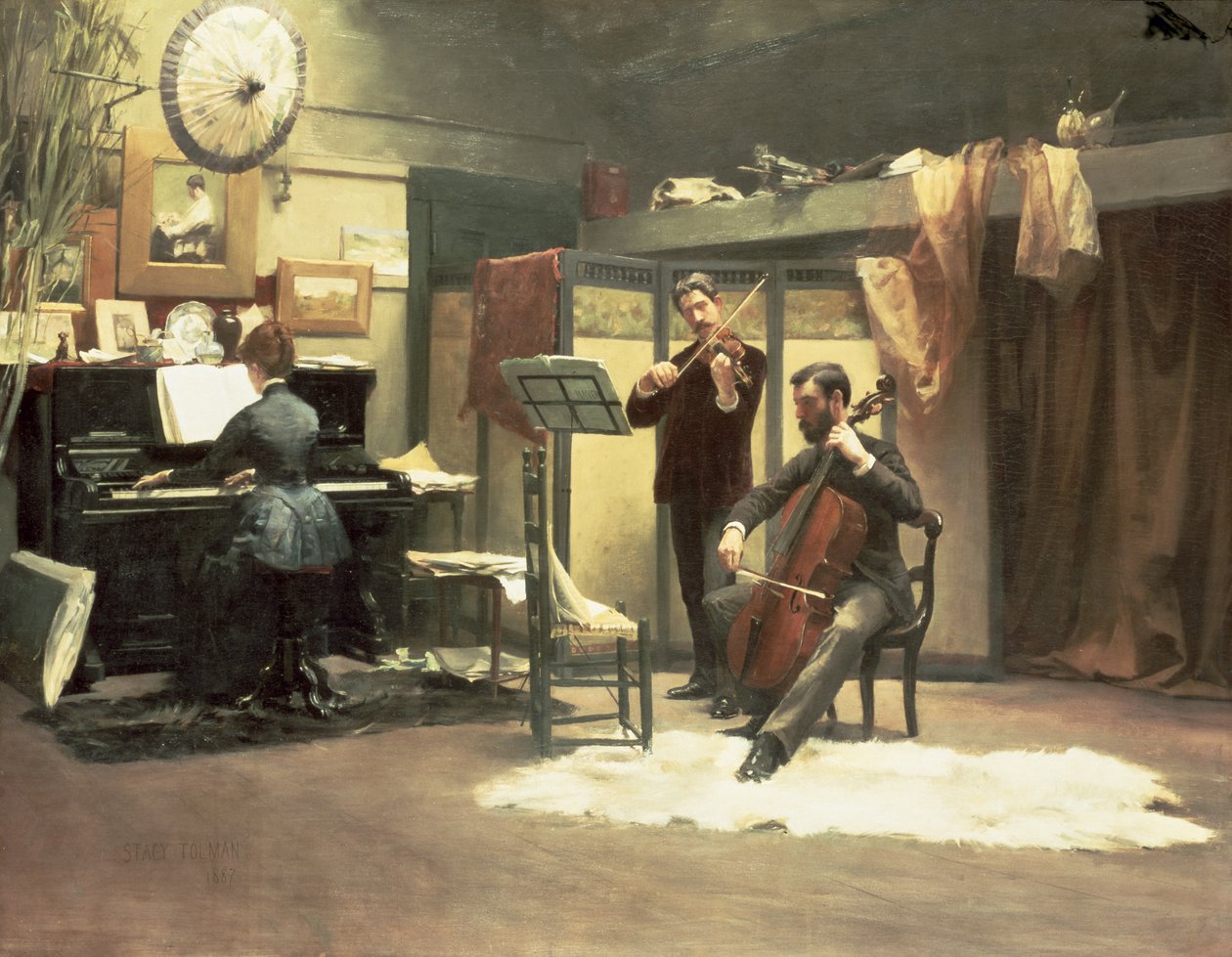 The Musicale, 1887 av Stacy Tolman