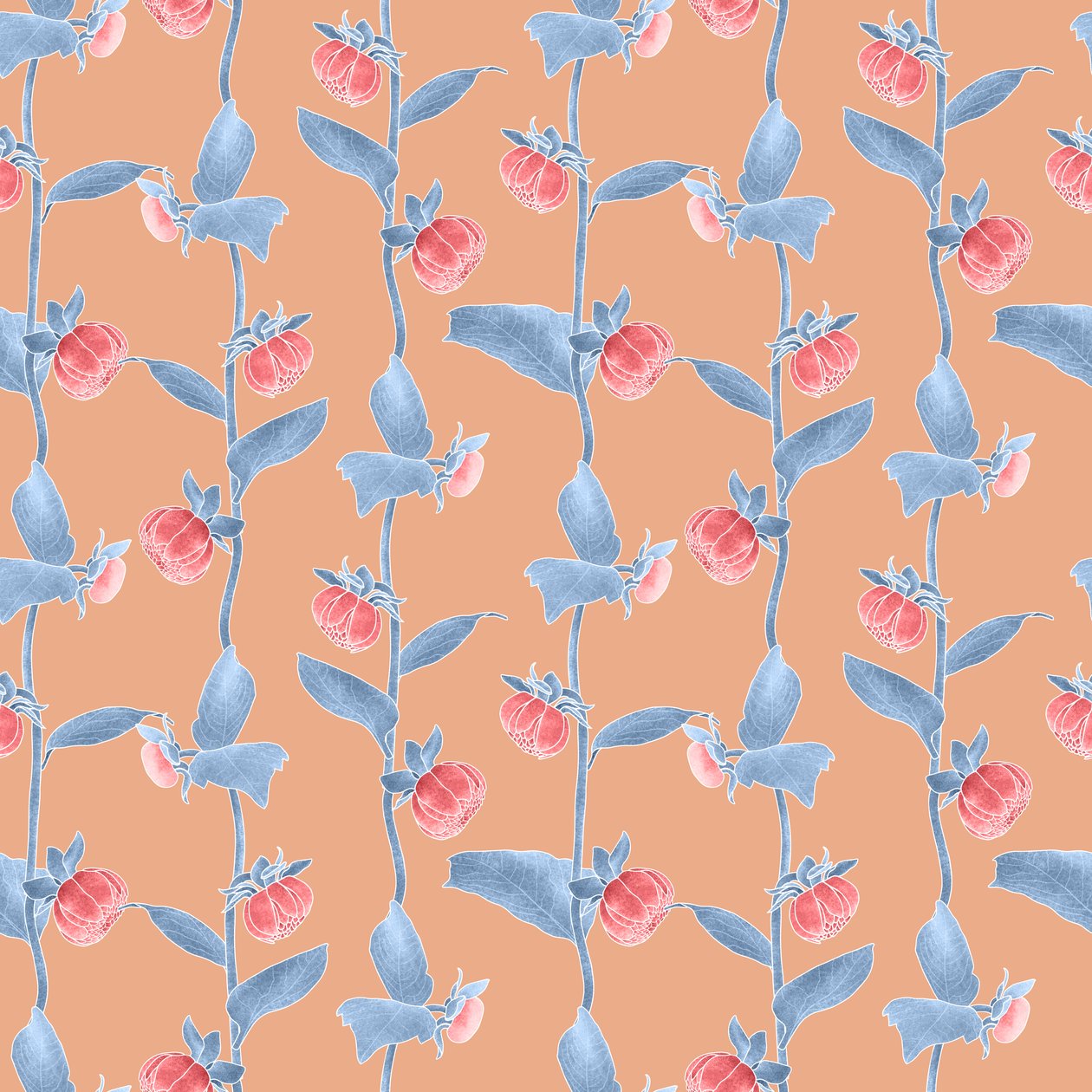 Dahlia-koordinatmønster colorway 2, 2020 (grafittblyant og digital) av Stacy Hsu