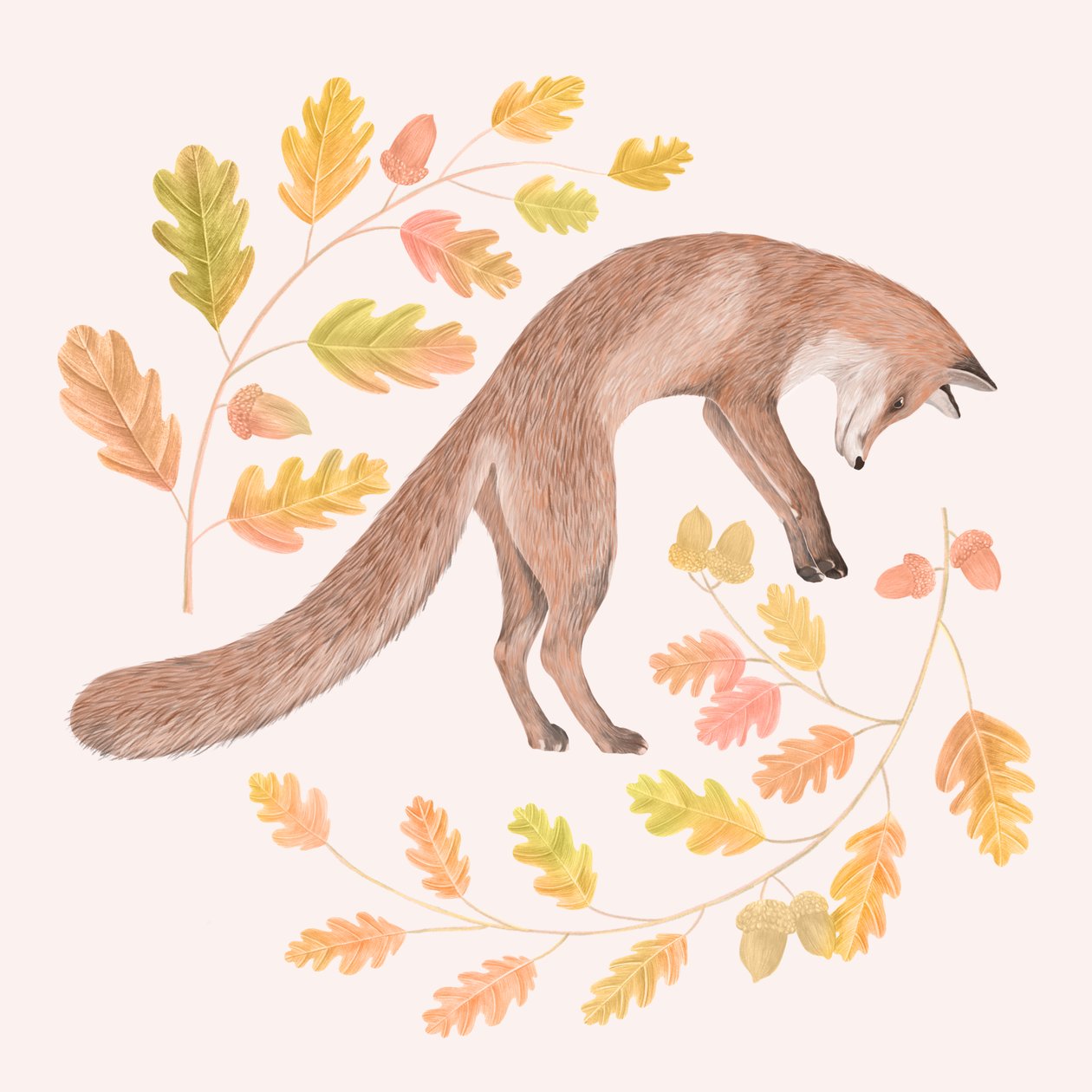 Jumping Fox, 2021 (grafittblyant og digital) av Stacy Hsu