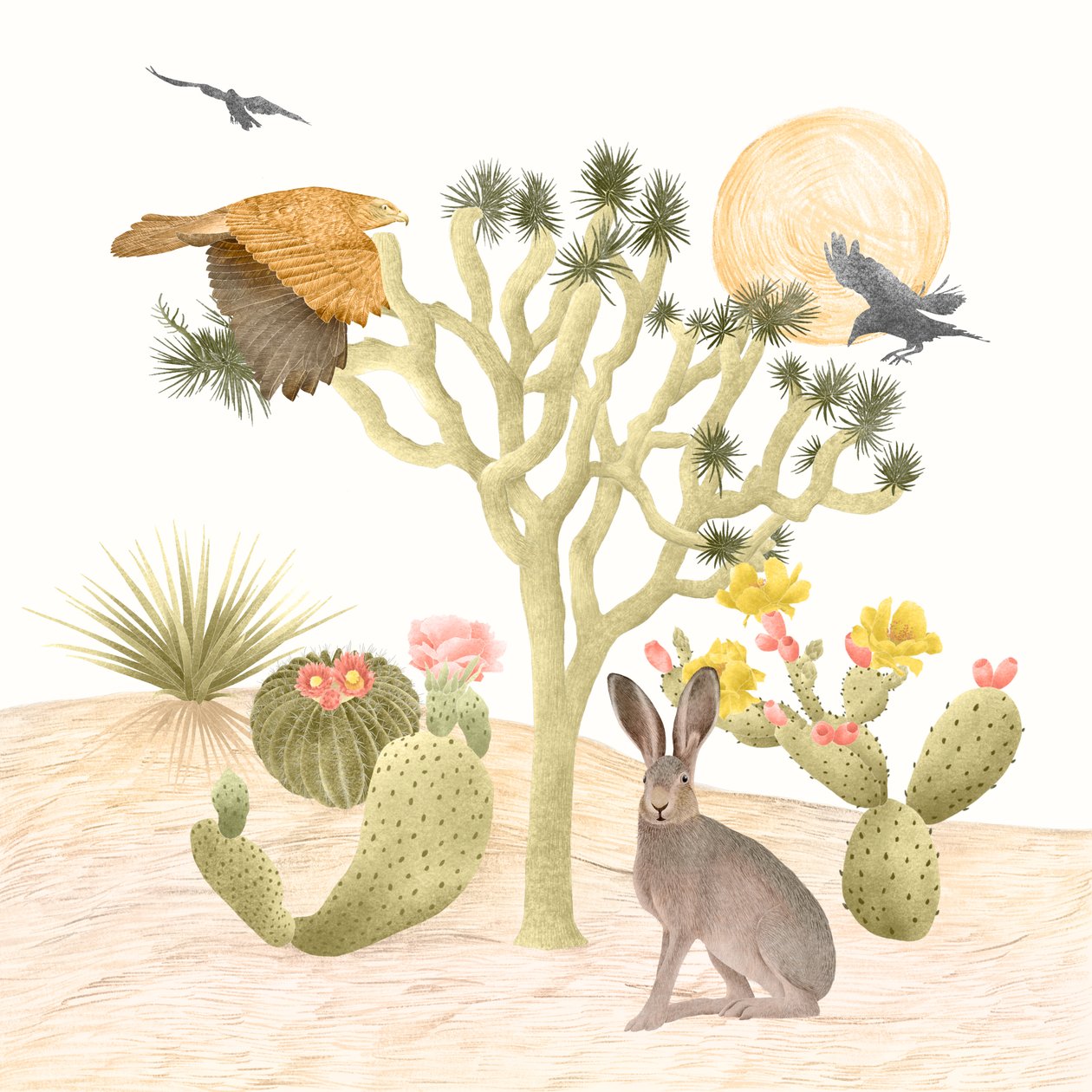 Mojave Desert, 2021 (grafittblyant og digital) av Stacy Hsu