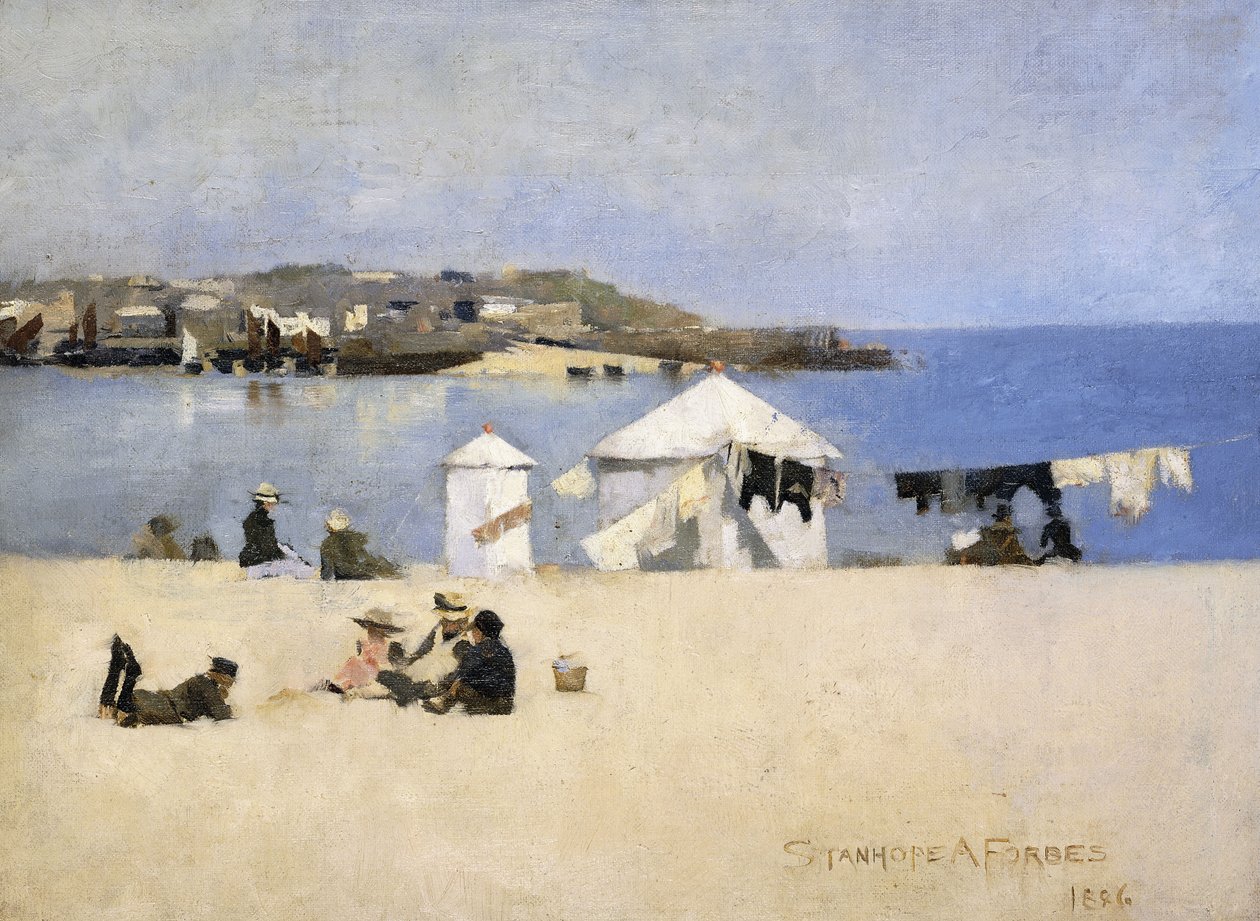 Barn på stranden, St. Ives av Stanhope Alexander Forbes