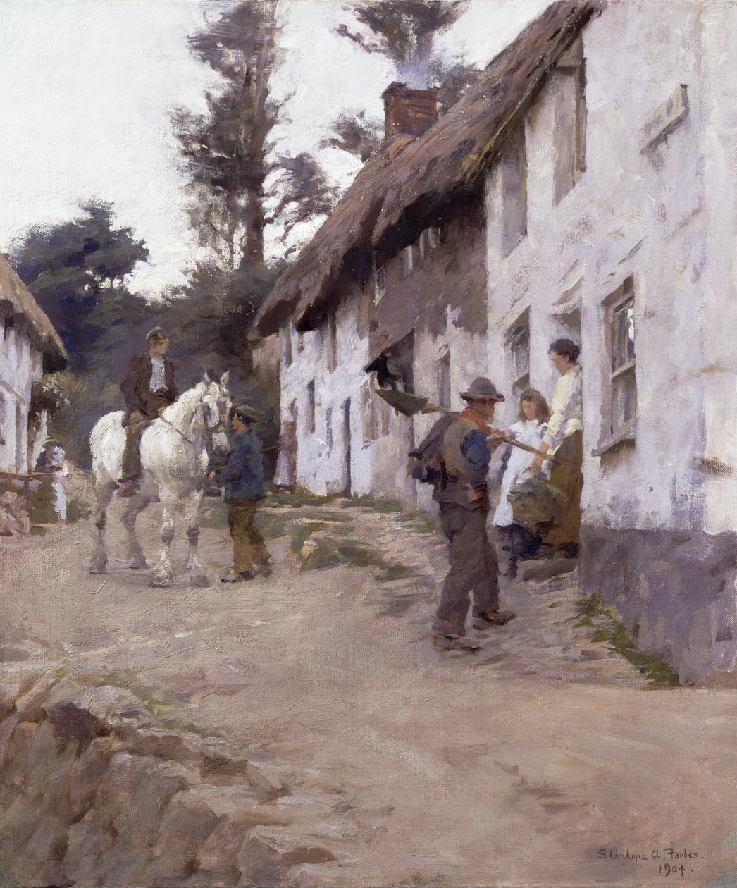 Kveld - Arbeiderne kommer tilbake av Stanhope Alexander Forbes