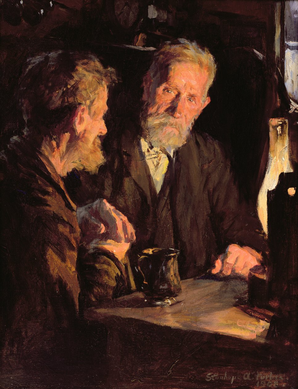 Old Cronies (olje på lerret) av Stanhope Alexander Forbes