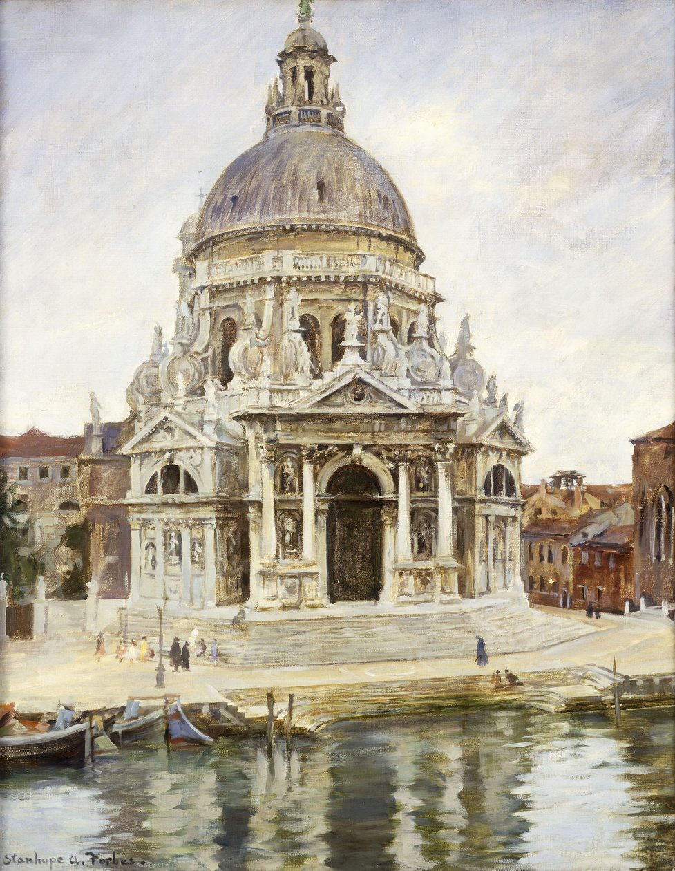 Santa Maria della Salute (olje på lerret) av Stanhope Alexander Forbes