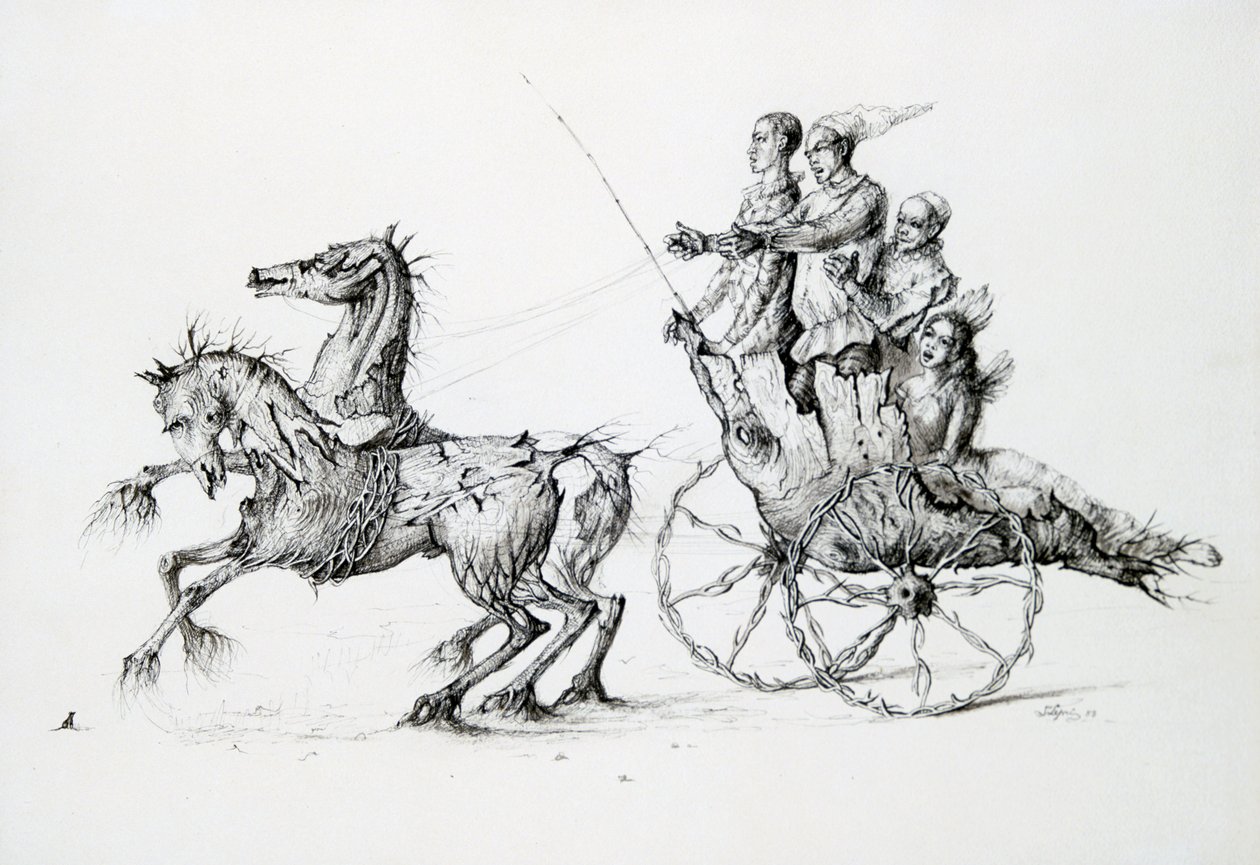 Død i Barouche, c1850-1890 av Stanislas Lepine