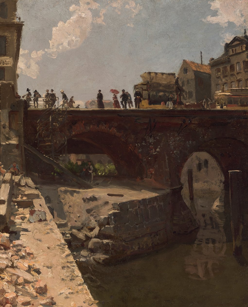 Bro i en fransk by av Stanislas Victor Edouard Lepine
