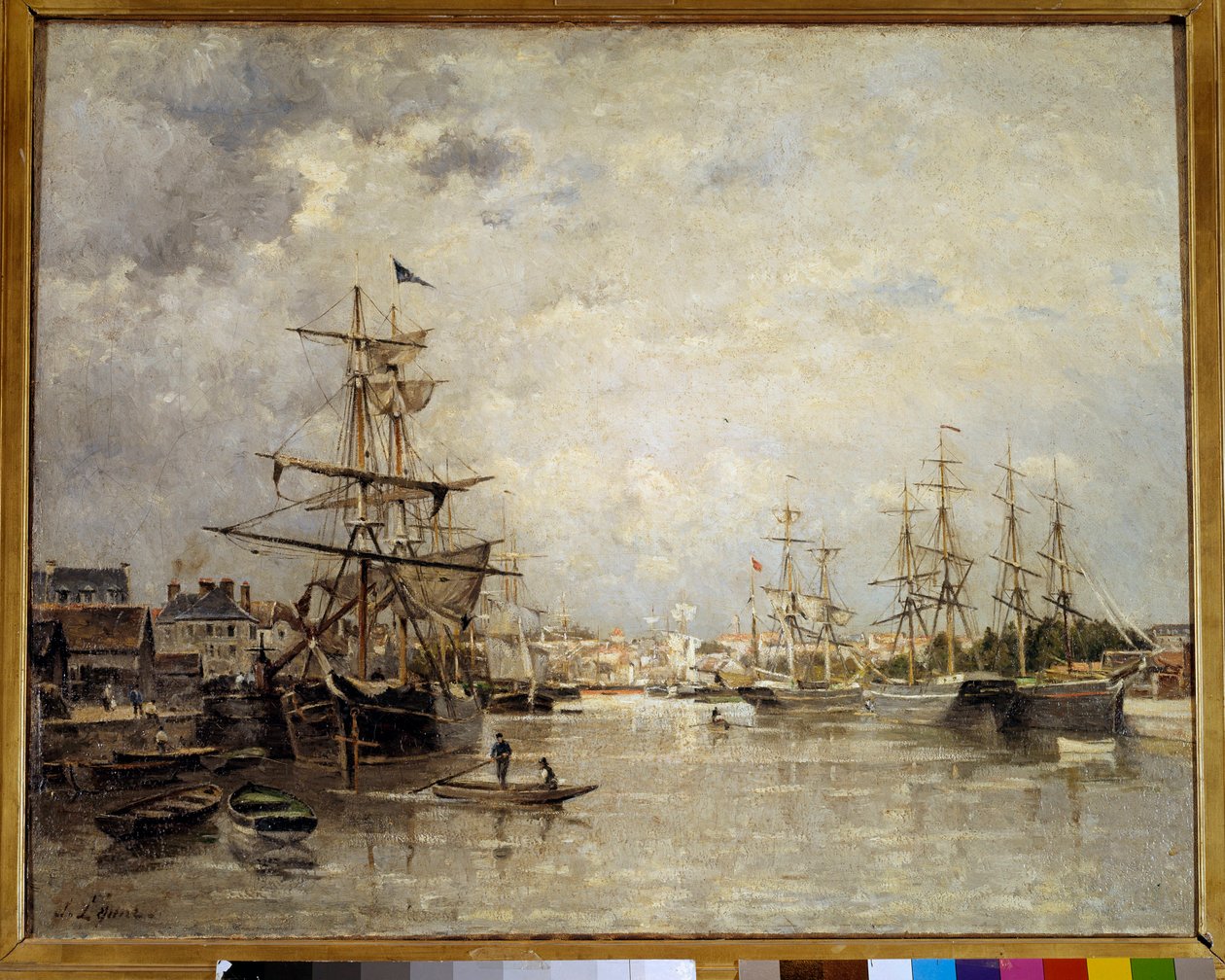 Port of Caen-maleri av Stanislas Lepine (1835-1892) 1859 Søn. 0,72x0,91 m Paris, Orsay-museet av Stanislas Victor Edouard Lepine
