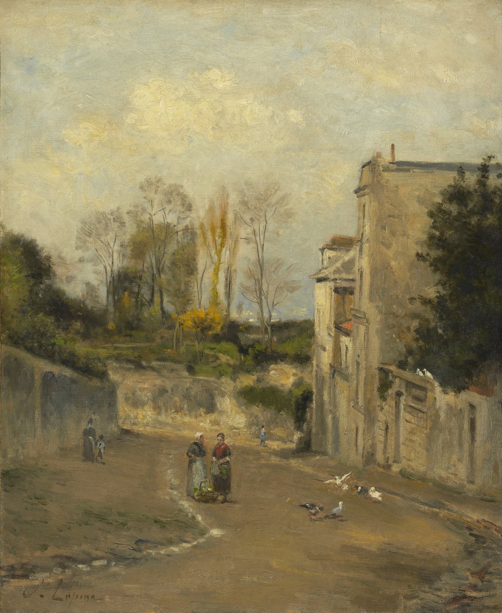 Montmartre, rue Cortot, ca. 1872-76 av Stanislas Victor Edouard Lepine