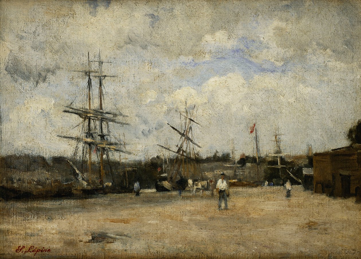 Port of Rouen; Le Port de Rouen, av Stanislas Victor Edouard Lepine
