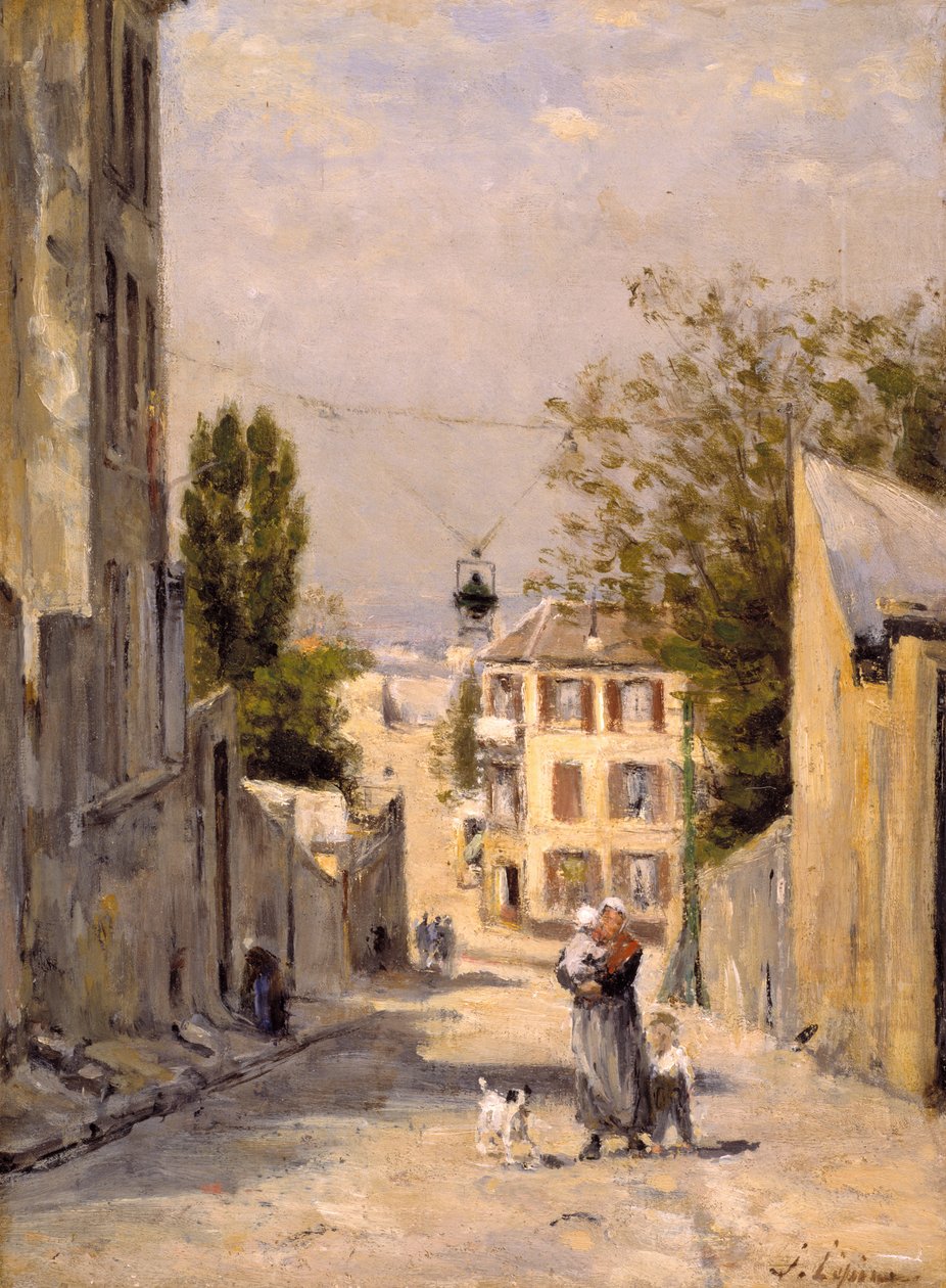 Rue de Norvins, Montmartre av Stanislas Victor Edouard Lepine