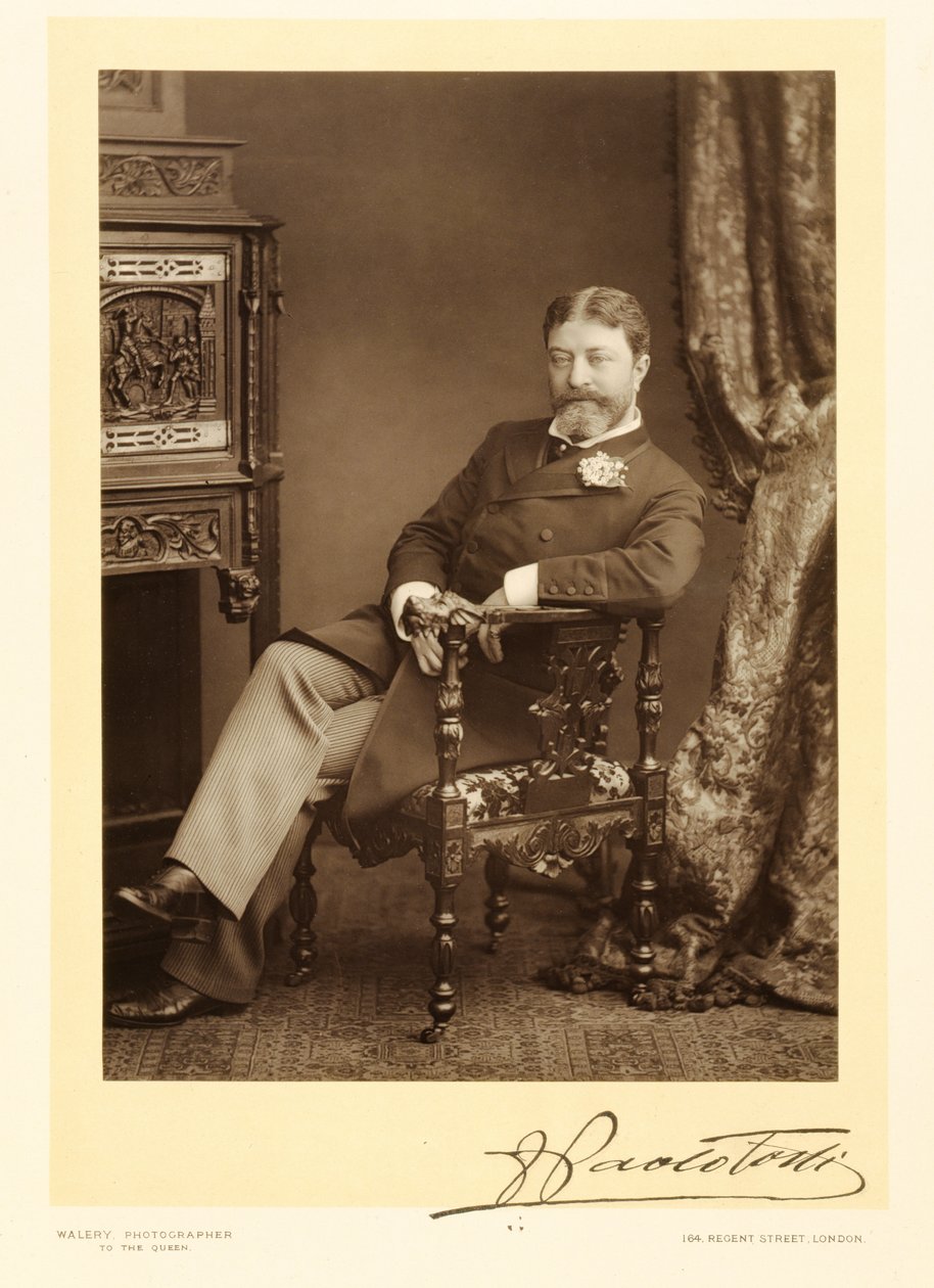 Sir Francesco Paolo Tosti (1847-1916), sangkomponist, portrettfotografi av Stanislaus Walery