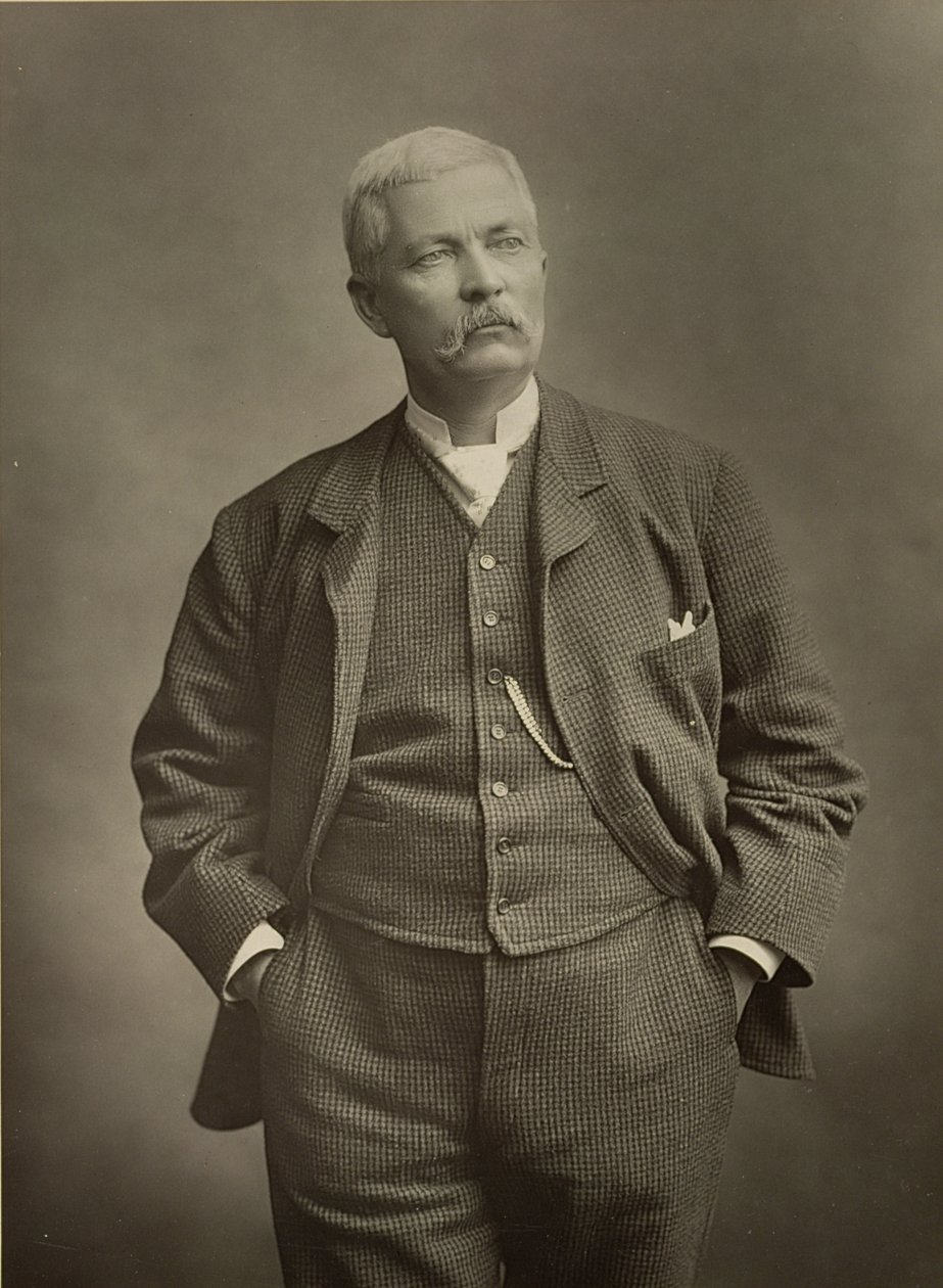 Sir Henry Morton Stanley (1841-1904), oppdagelsesreisende, portrettfotografi av Stanislaus Walery