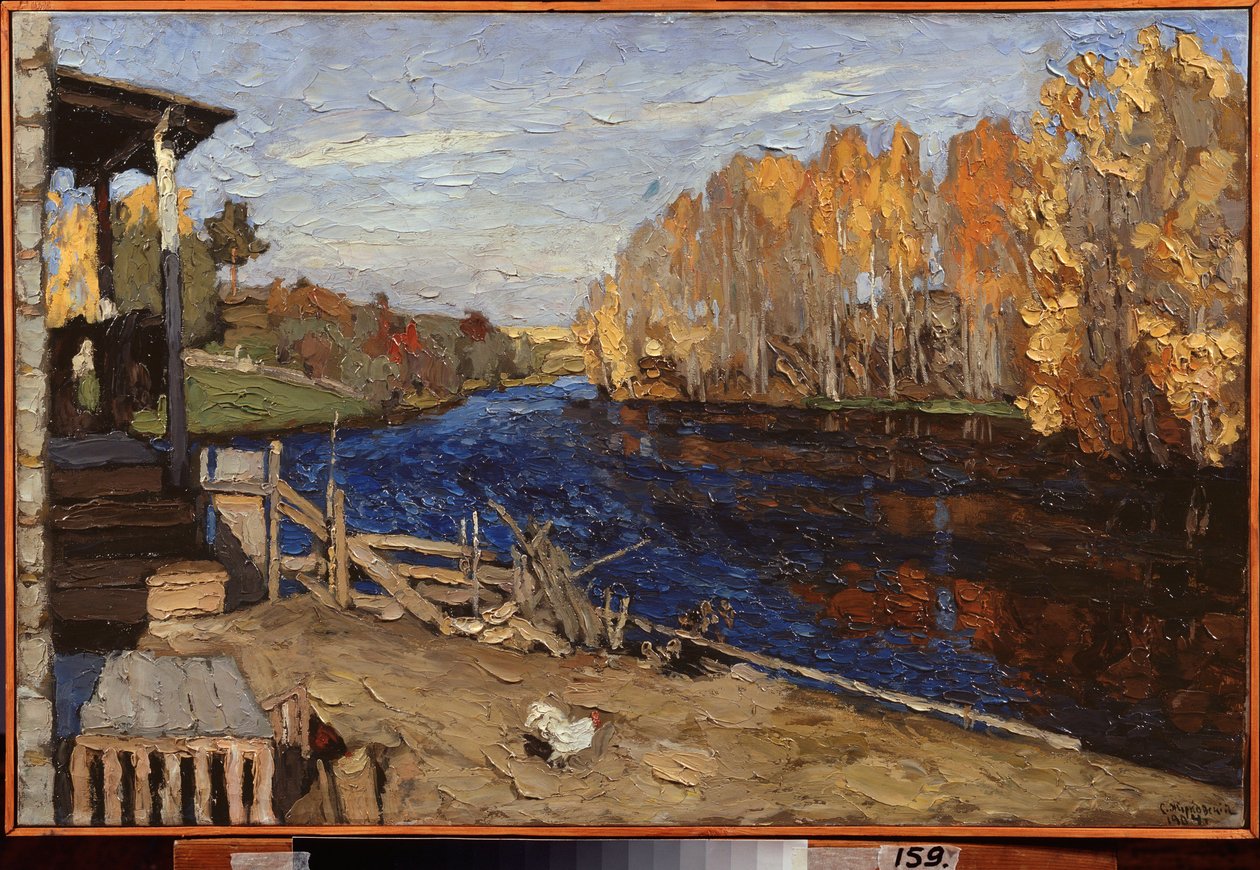 Høst. Maleri av Stanislav Yulianovich Zhukovsky (Zhukovsky) (1873-1944), olje på lerret av Stanislav Joulianovitch Joukovski