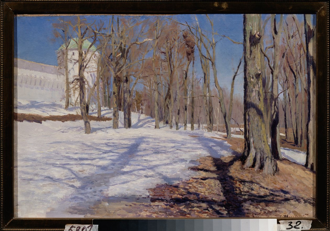 Gjenopplivingen av naturen. Maleri av Stanislav Yulianovich Zhukovsky (Zhukovsky) (1873-1944), olje på lerret av Stanislav Joulianovitch Joukovski