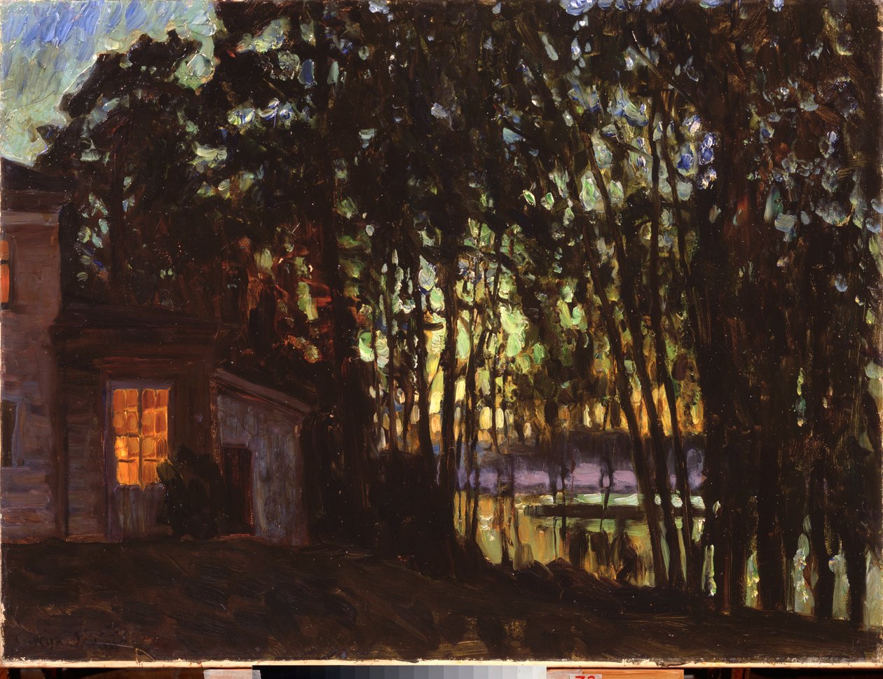 juli natt. Maleri av Stanislav Yulianovich Zhukovsky (Zhukovsky) (1873-1944), olje på lerret av Stanislav Joulianovitch Joukovski