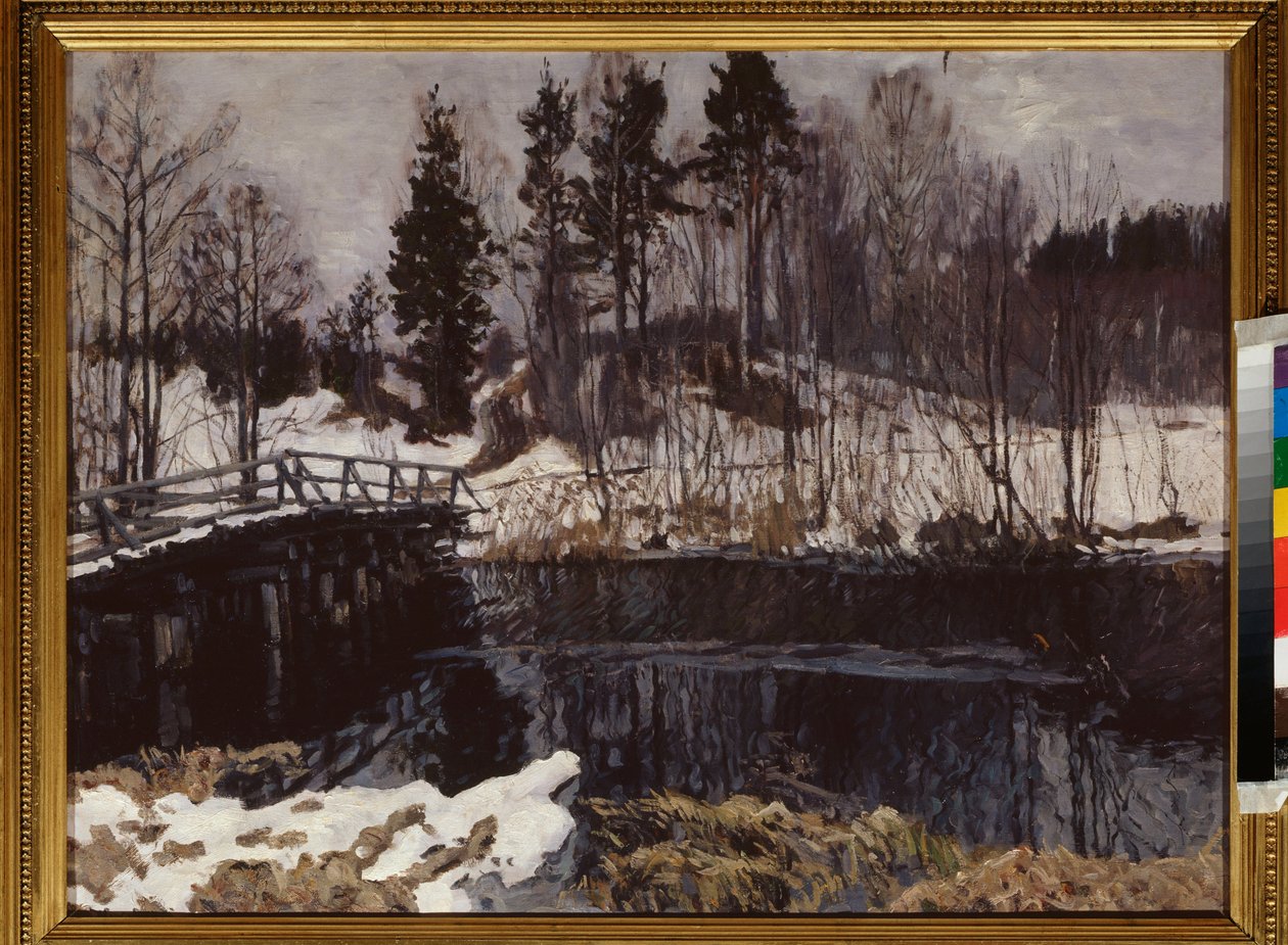 Vår. Maleri av Stanislav Yulianovich Zhukovsky (Zhukovsky) (1873-1944), olje på lerret. Russisk kunst, tidlig 1900-tall, art nouveau, modernisme. Statens kunstmuseum for Republikken Karelia, Petrozavodsk (Russland). av Stanislav Joulianovitch Joukovski