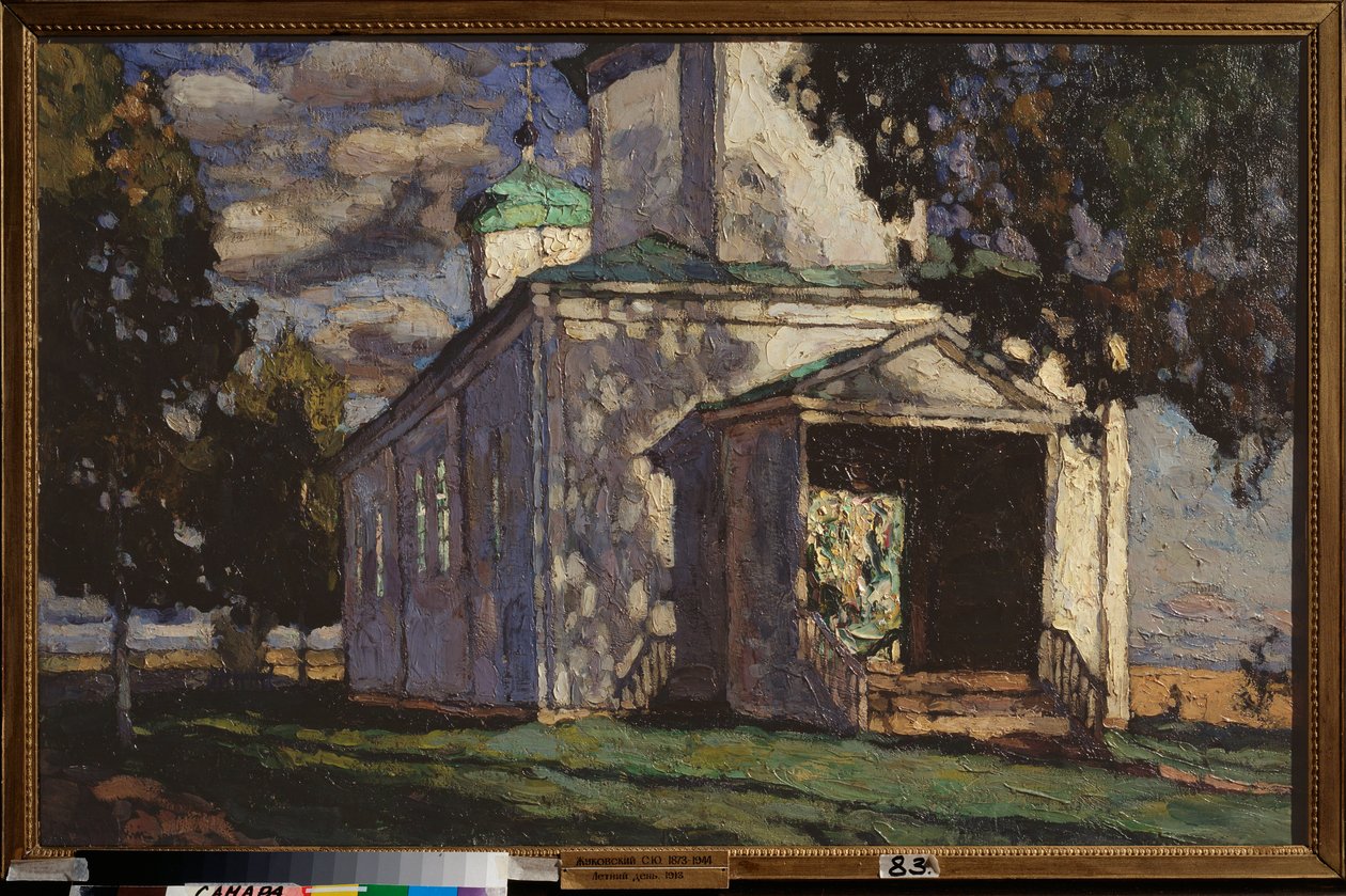 En sommerdag. Maleri av Stanislav Yulianovich Zhukovsky (Zhukovsky) (1873-1944), olje på lerret av Stanislav Joulianovitch Joukovski
