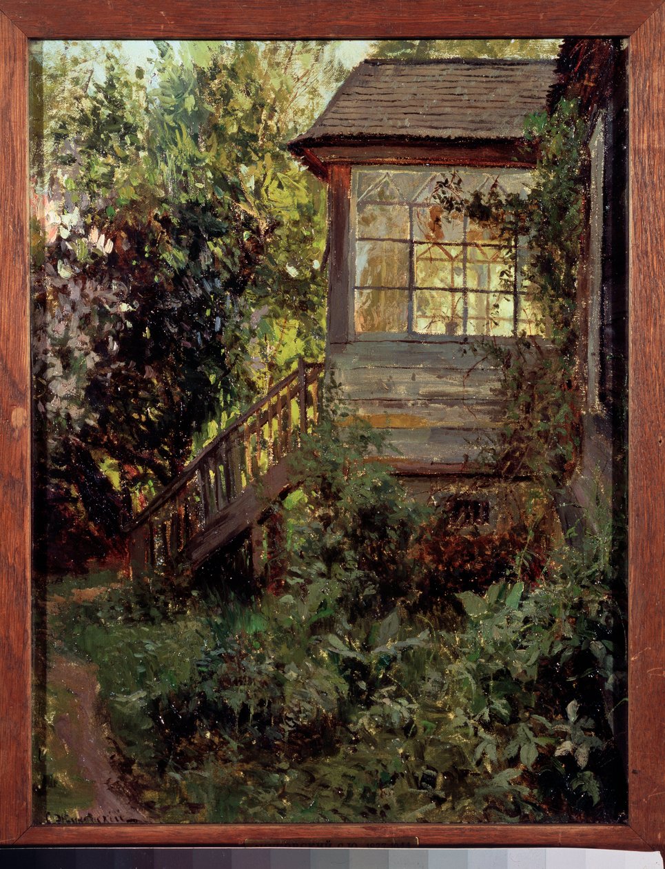 Et landsted. Terrassen. Maleri av Stanislav Yulianovich Zhukovsky (Zhukovsky) (1873-1944), olje på lerret. Russisk kunst, slutten av det 19.-20. århundre. Statens Tretyakov-galleri, Moskva. av Stanislav Joulianovitch Joukovski