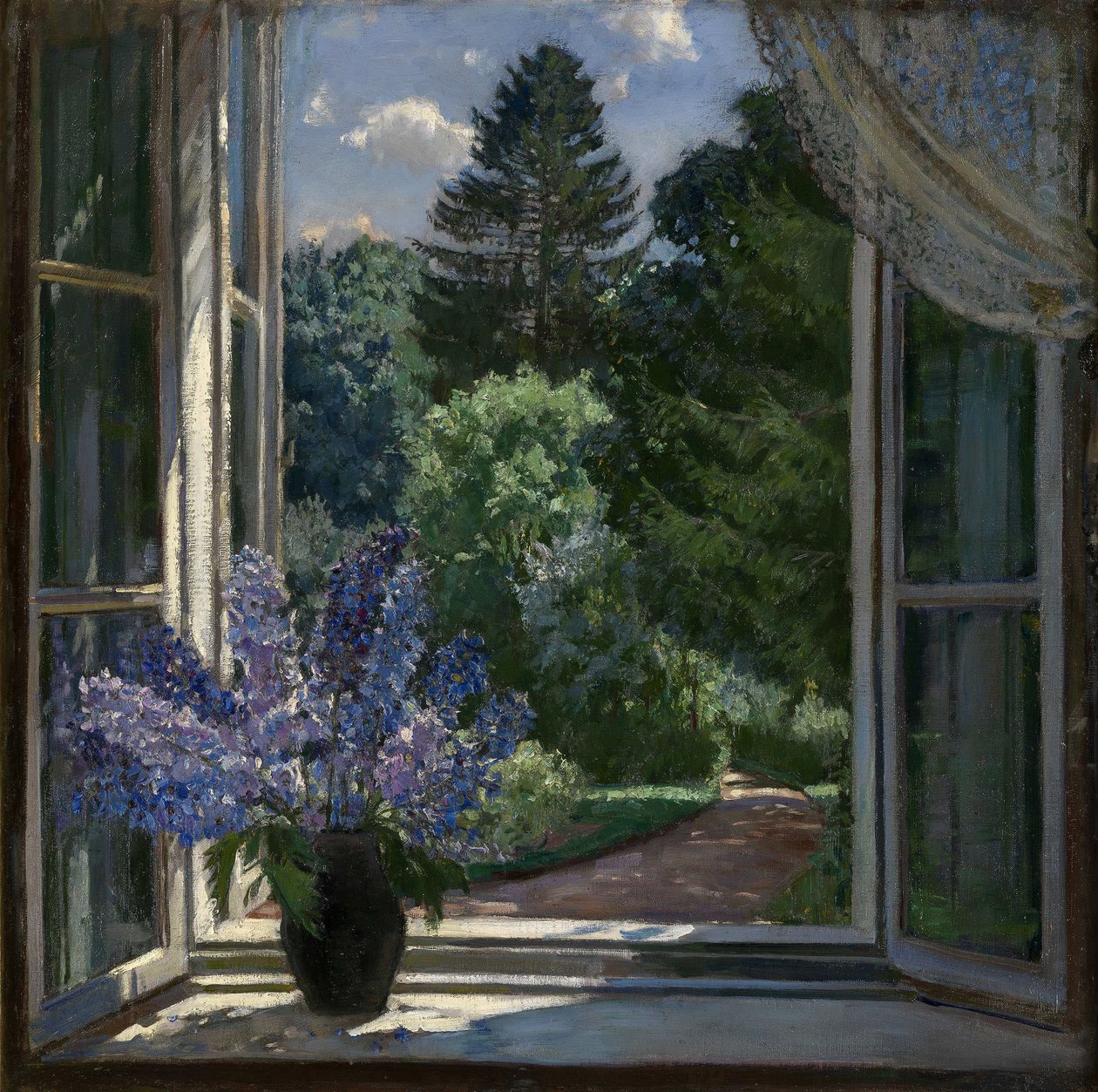 Utsikt fra et vindu, 1939 av Stanislav Julianovic Zukovskij