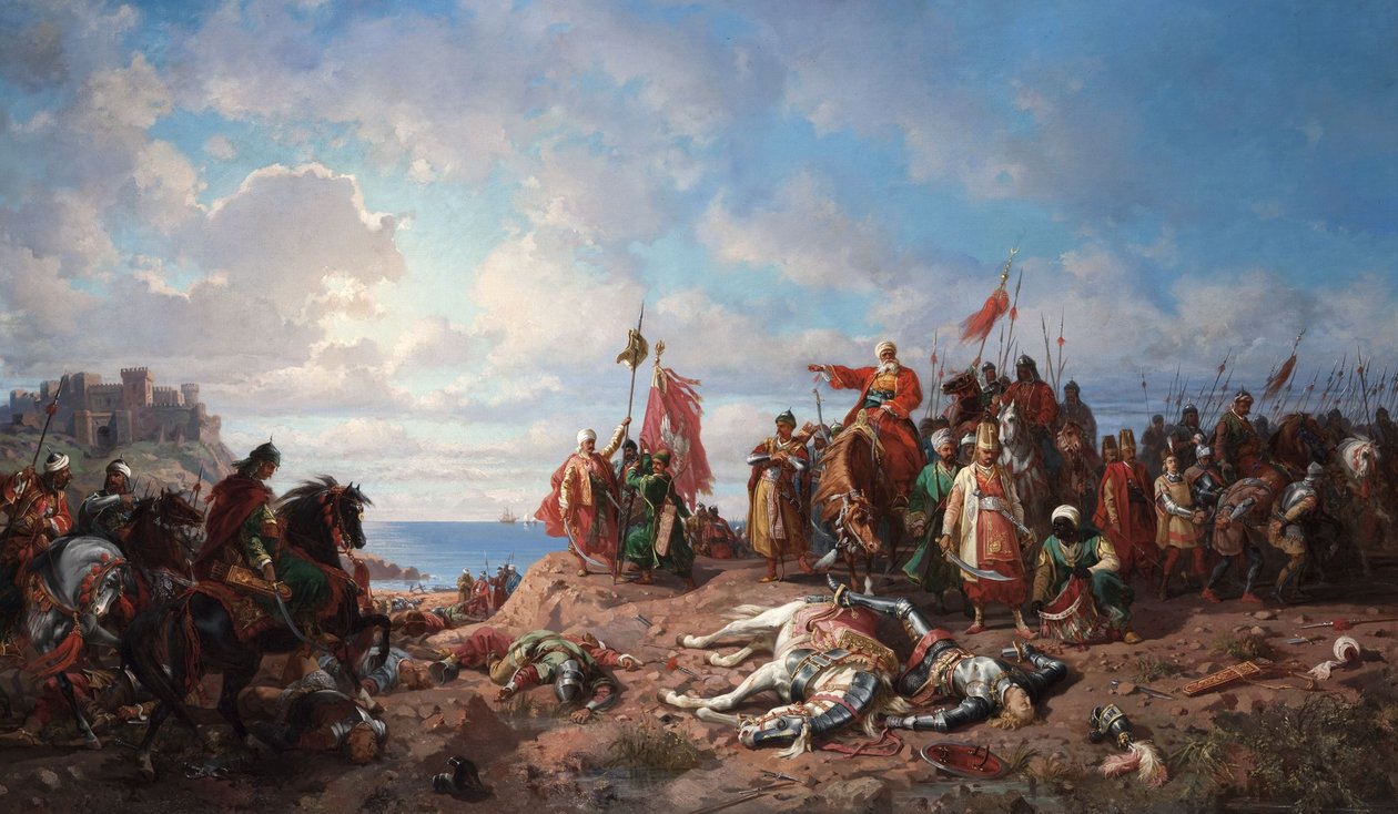 Døden til kong Wladyslaw III i Varna, 1865-1875 av Stanislav Khlebovsky
