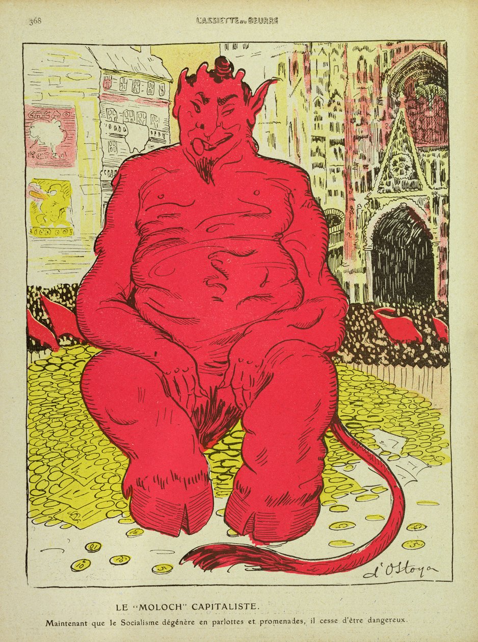 The Capitalist Moloch, fra LAssiette au Beurre, 27. august 1910 av Stanislav Ostoja Chrostovski