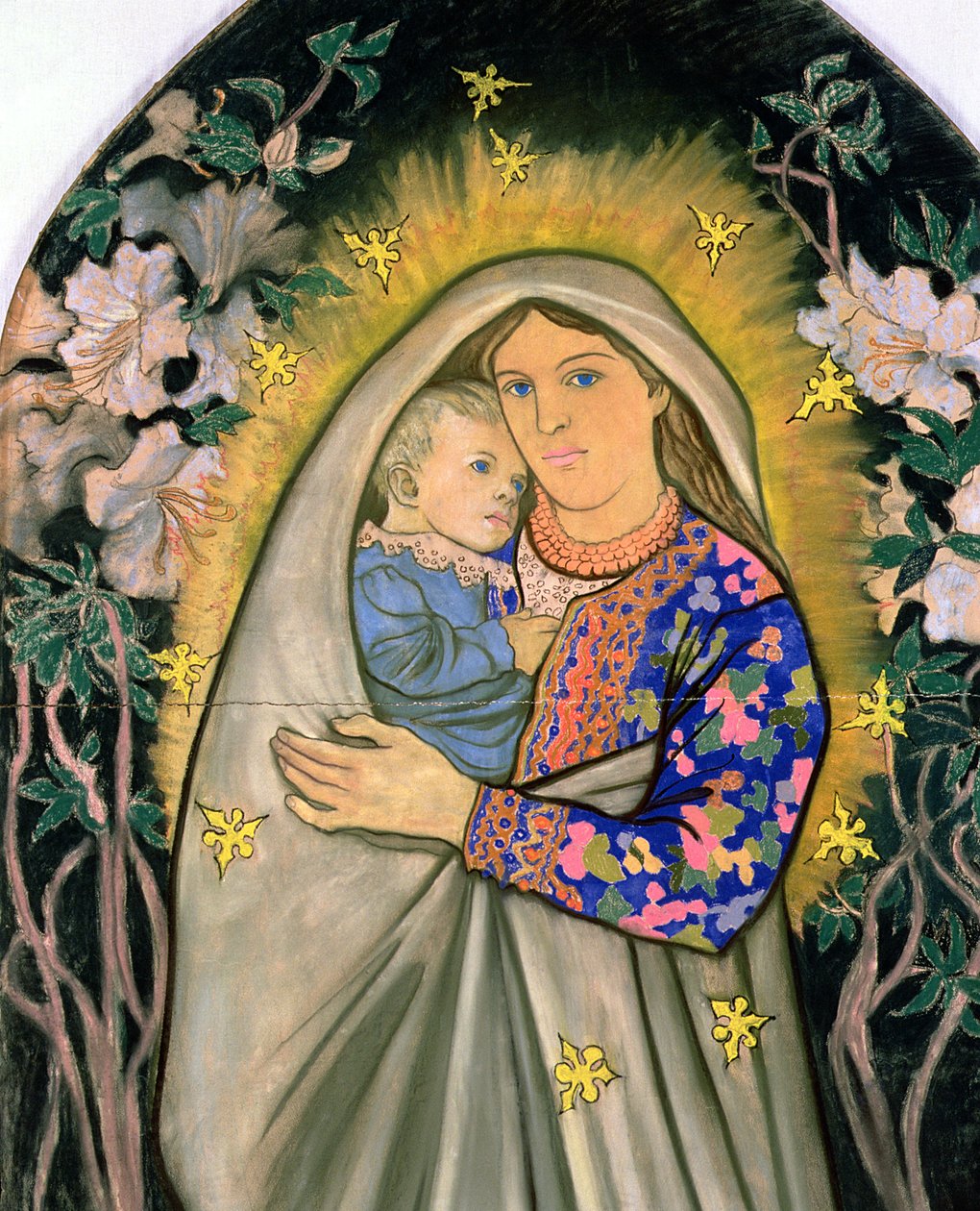 Rural Madonna, 1904 (pastell på papp) av Stanislaw Wyspianski