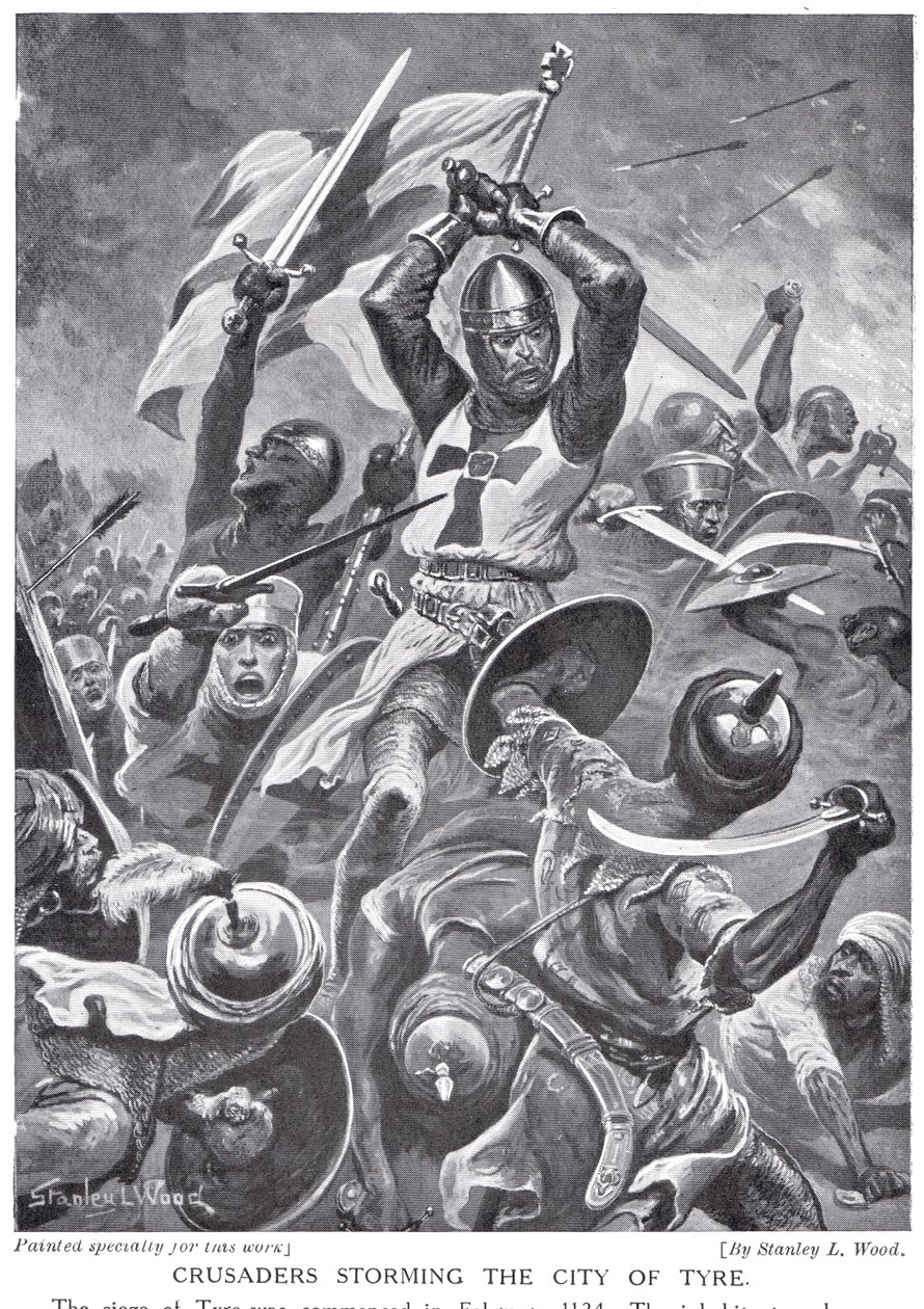 Crusaders Storming the City of the Tyre, illustrasjon fra 