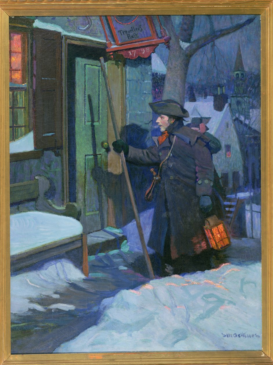 Nyttårsaften (eller The Night Watch) (olje på lerret) av Stanley Massey Arthurs