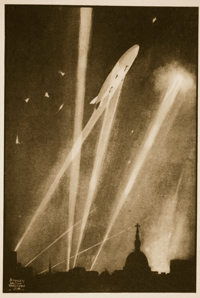 Zeppelin Raid on London, illustrasjon fra 