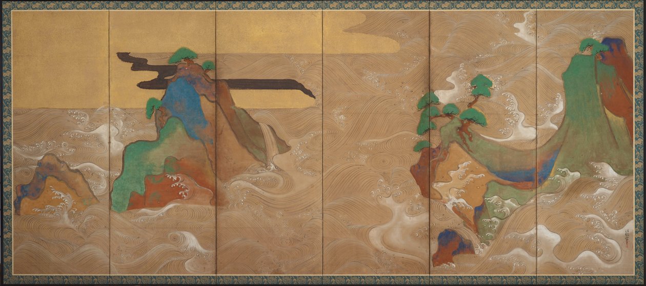 Bølger ved Matsushima, 1600-tallet. av Sôtatsu