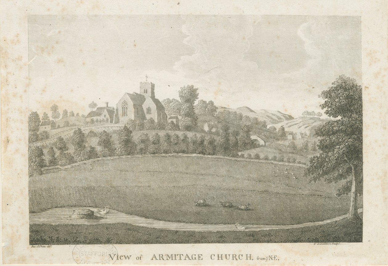 Armitage Church: gravering, nd [1762-1802] (trykk) av Stebbing Shaw