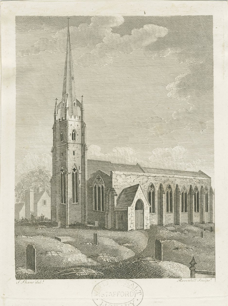 Clifton Campville Church: gravering, nd [c 1790] (trykk) av Stebbing Shaw