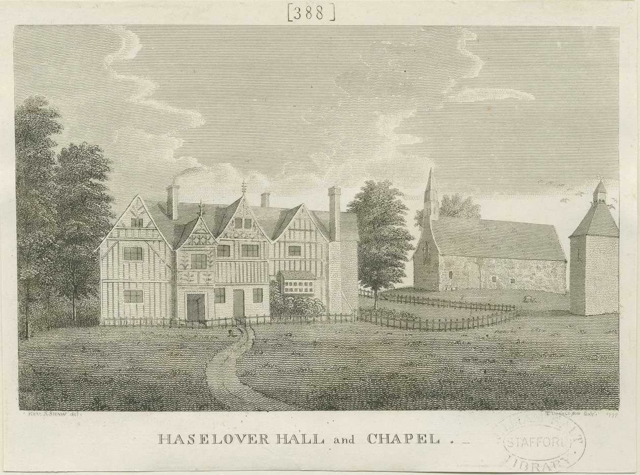 Haselour kapell: gravering av Stebbing Shaw