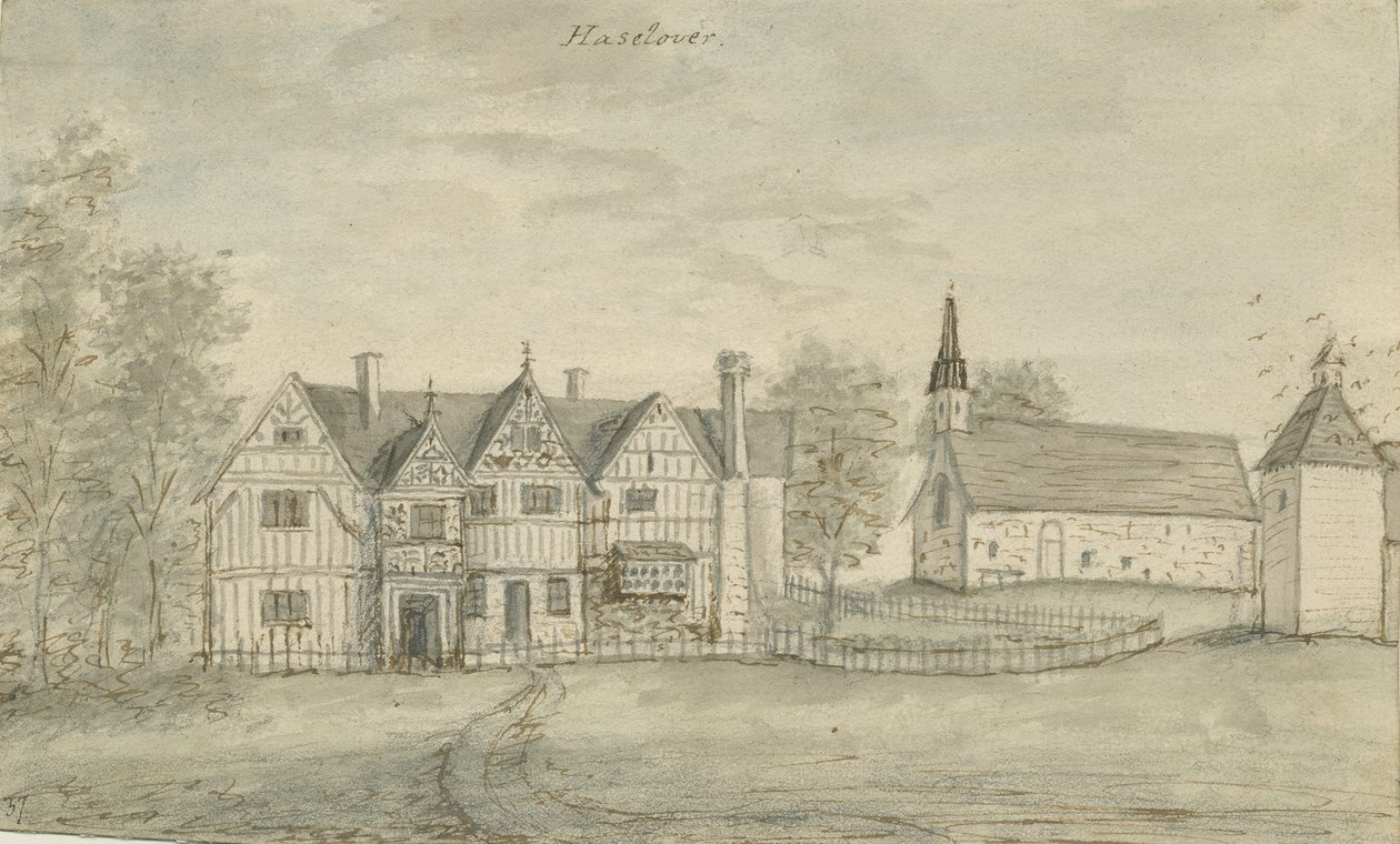 Haselour kapell: vannfargemaleri, nd [1797] av Stebbing Shaw