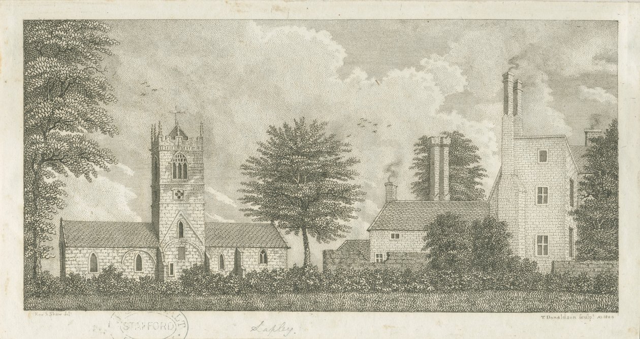 Lapley kirke: gravering av Stebbing Shaw
