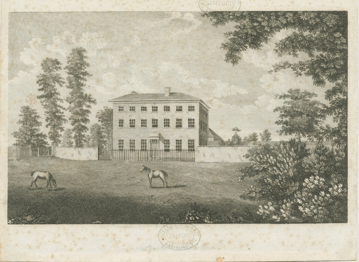 Lille Onn Hall: linjegravering, nd [1762-1802] av Stebbing Shaw