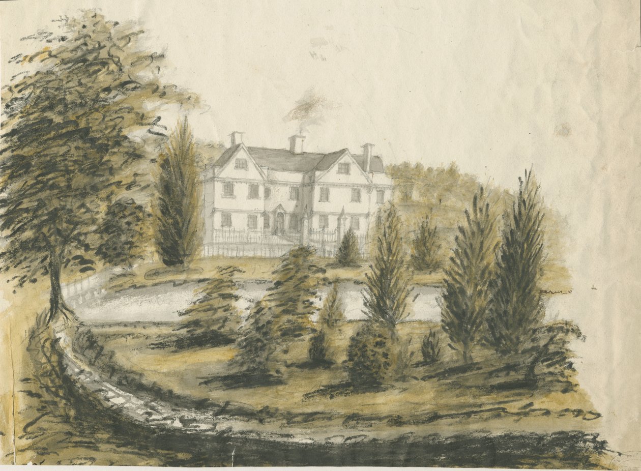 Madeley - Old House: vannfargetegning, nd [1762-1802] av Stebbing Shaw