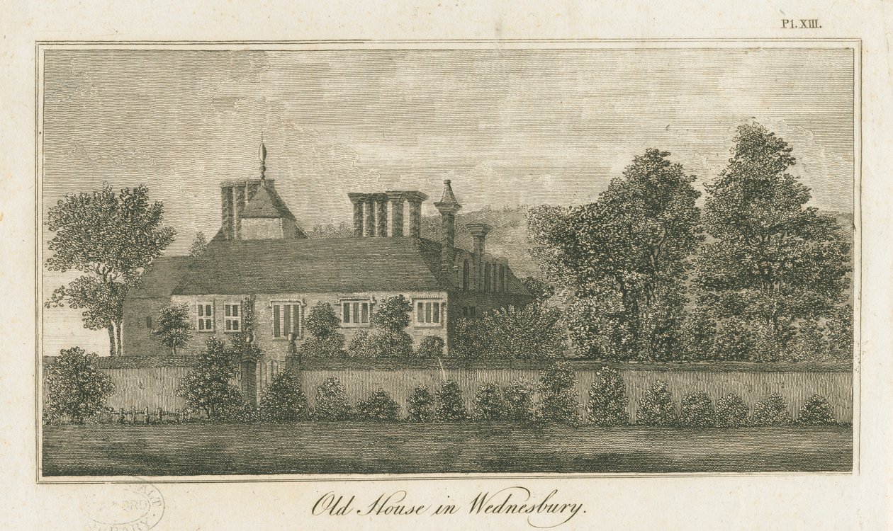 Wednesbury - Old House: gravering, nd [1762-1802] (trykk) av Stebbing Shaw