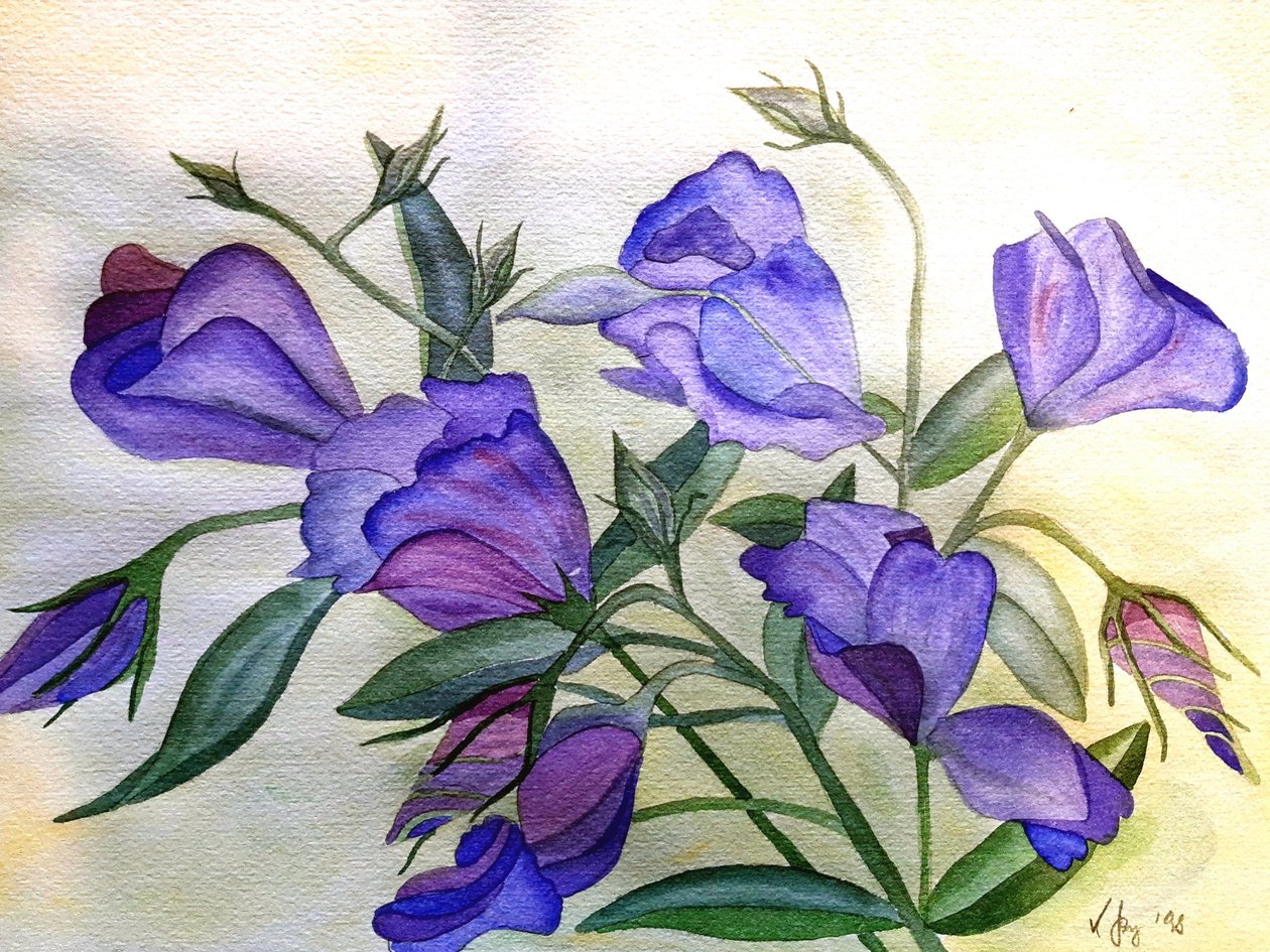 lilla blomster av Steegs Art Karin