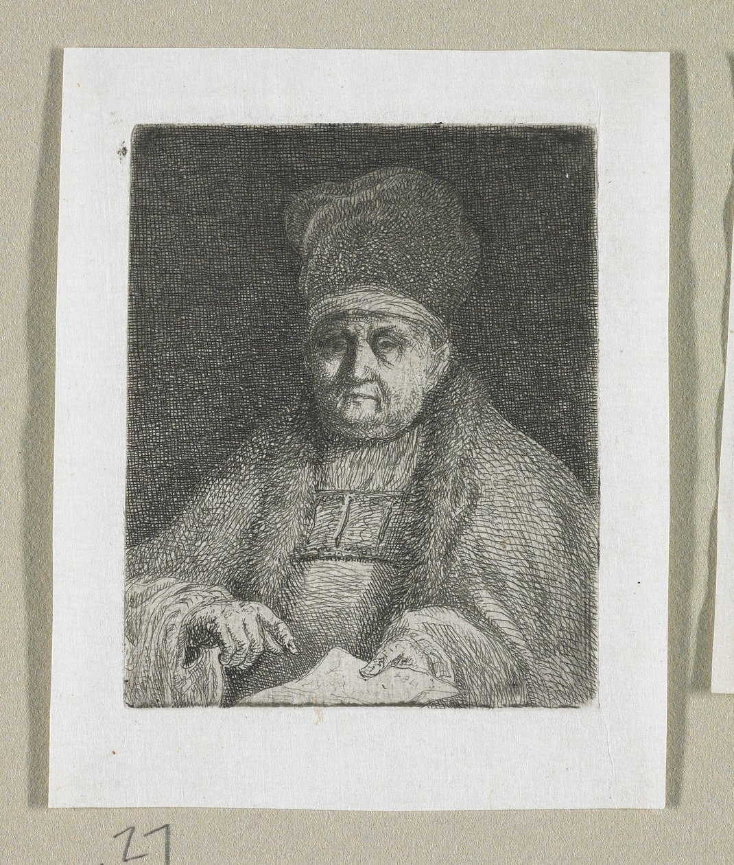 Halvlengde portrett av en kirkelig dignitær av Stefan Juliusz Norblin de la Gourdaine