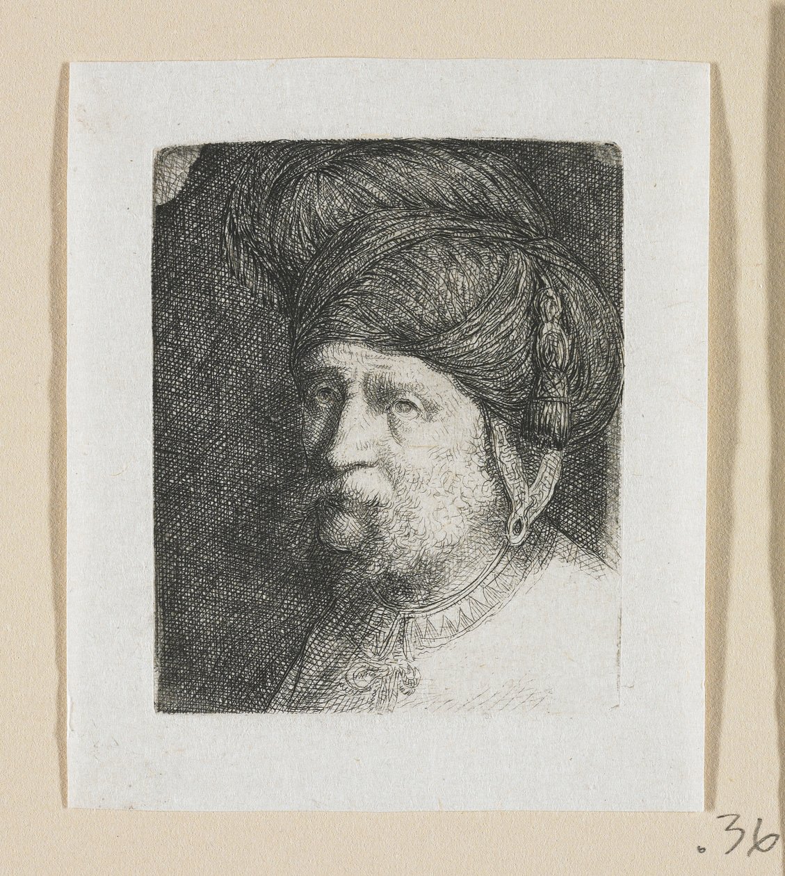 Hodet til en mann med turban av Stefan Juliusz Norblin de la Gourdaine
