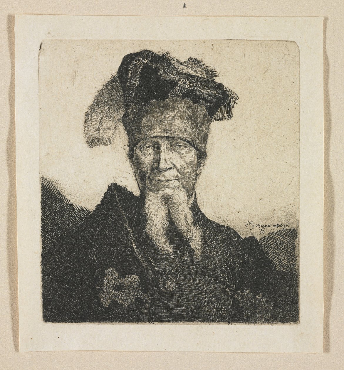 Portrett av en mann, såkalt "Mazeppa" av Stefan Juliusz Norblin de la Gourdaine