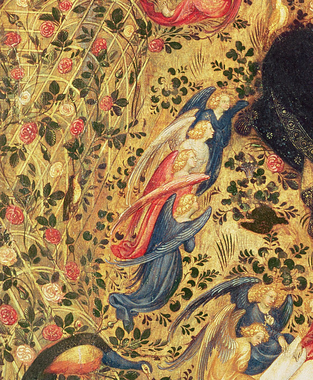 Madonna med en rosebusk (detalj av 222453) av Stefano di Giovanni da Verona