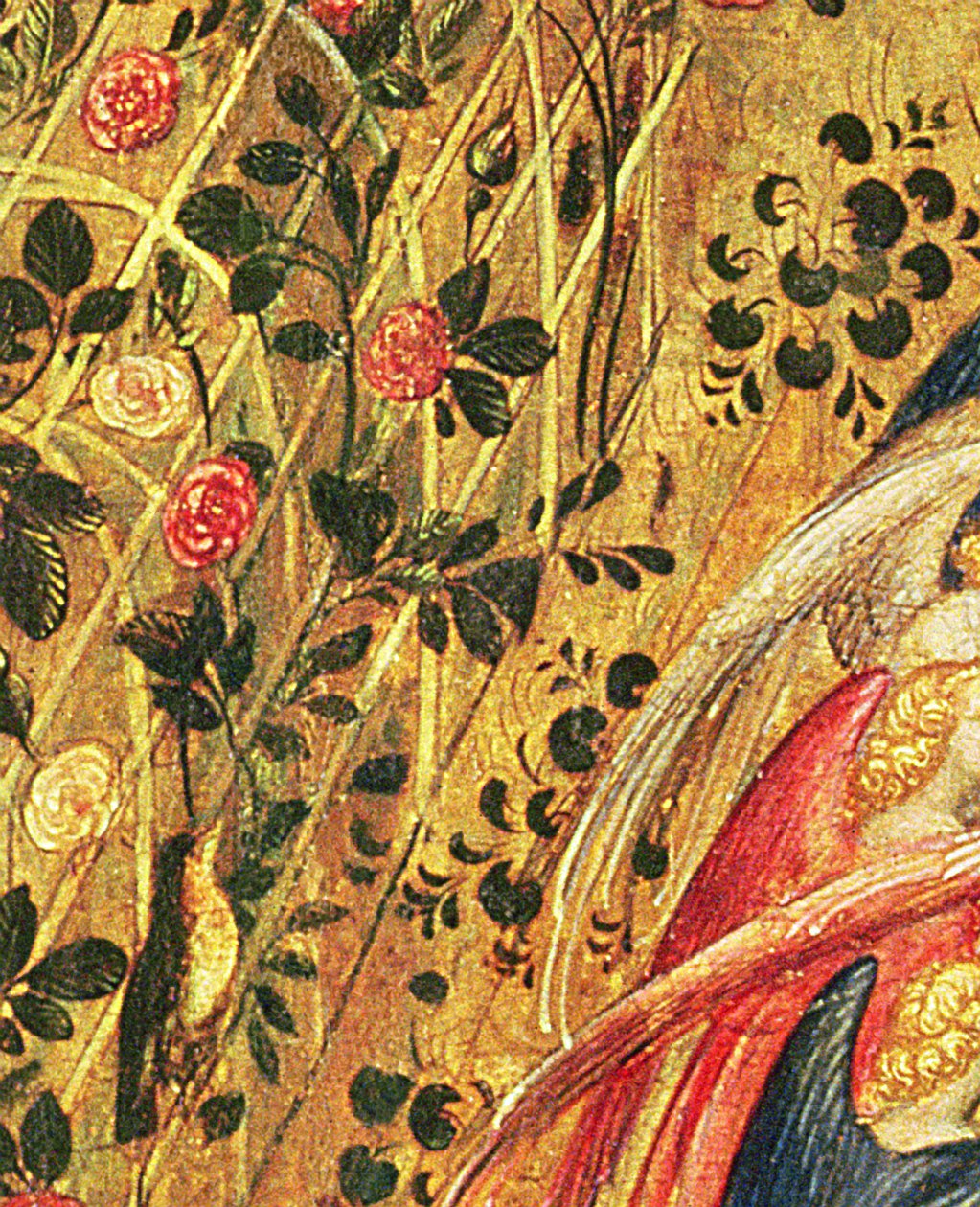 Madonna med en rosebusk (detalj av 222453) av Stefano di Giovanni da Verona