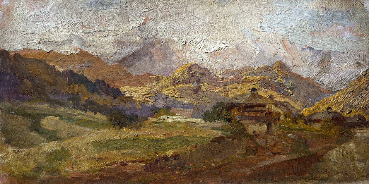 Mount Spluga, av Stefano Bersani (1872-1914) av Stefano Bersani