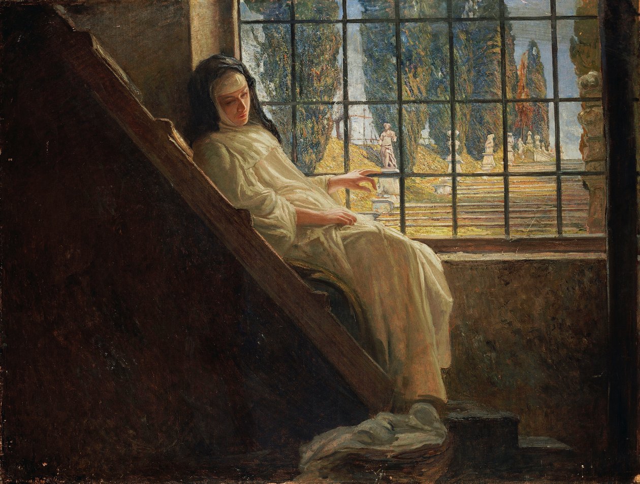 Stillheten, av Stefano Bersani (1872-1914), olje på lerret av Stefano Bersani